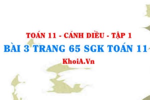 Bài 3 trang 65 SGK Toán 11 tập 1 Cánh Diều